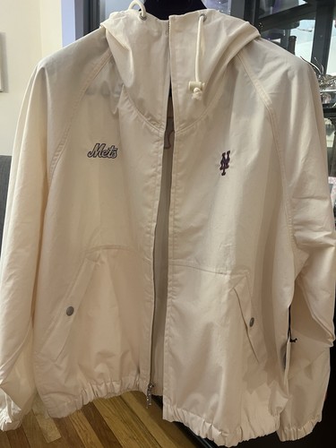 Aime Leon Dore ALD New York Mets Lightweight Hooded Jacket White NEW M SOLD OUT - Afbeelding 3 van 21