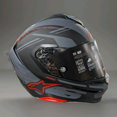 Alpinestars Supertech S-R7 A-Core Helmet, Matte Black/Gray/Red