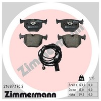 Bremsbelagsatz Scheibenbremse Zimmermann 21487.170.2 FüR E46 21487 Bmw 3Er 330