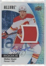 2023-24 Upper Deck Allure Rookies Blue Line Jersey 40/75 Walker Duehr Auto 1ro3