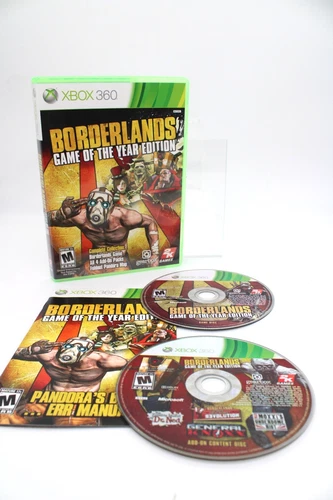 Refurbished Xbox 360 Borderlands 1 GOTY Complete CIB Excellent Mint Pristine