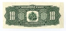 Haiti. Bank of Republic, 1988. 10 Gourdes, P-247s, Uniface Specimen. UNC. ABNC.