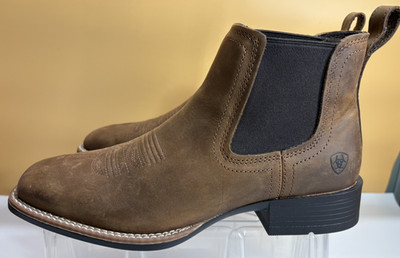 Ariat Booker Western  Chelsea Wide Square Toe Boots  Brown 10031452 10D