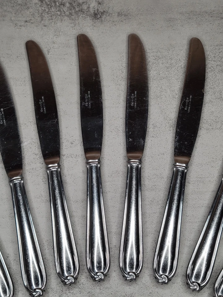 Cubiertos de acero inoxidable The Cellar Japón 8 cuchillos de cena patrón de nudo de 8" Foto 3 de 4