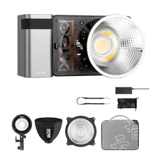 Zhiyun X100 Pro LED Video Light Photography w/ Grip Battery Mini Lens Reflector