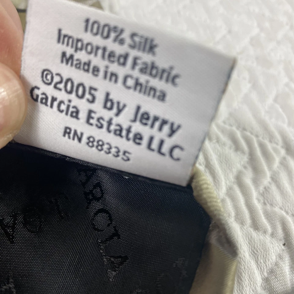 Gravata Jerry Garcia Masculina Moderna Móveis Seda Marrom Bege Edição Limitada 2005 Arte - Imagem 4 de 4