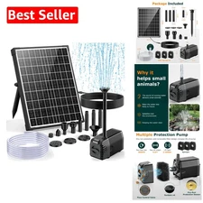 Powerful 320GPH Solar Pump with Adjustable Flow - Ideal for Wildlife Gardens
