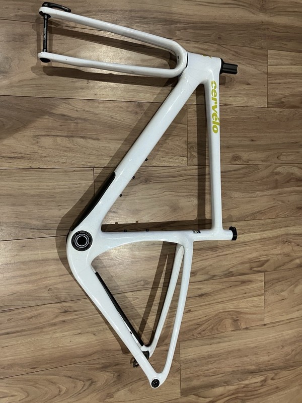 Cervelo Aspero Carbon Gravel Frameset 51cm Sea Ice White - Invisiframed + Spares