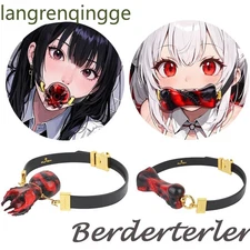 Silicone Mouth Gag Adjustable Leather Belt Penetration Mouth Plug for Couple