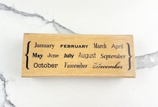 Hero Arts Months Of The Year Wood Rubber Stamp
