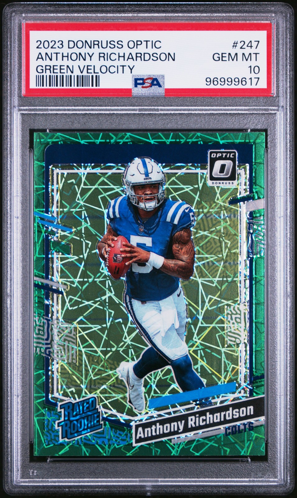 Anthony Richardson Panini Donruss Optic #247 Green Velocity