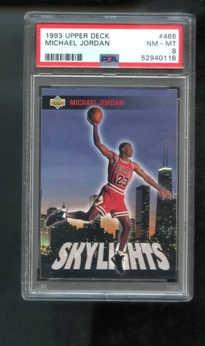 1993-94 Upper Deck 466 Michael Jordan PSA 8 Graded Basketball Card NBA Skylights