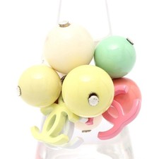 Chanel Coco Mark Ring Stainless Steel Plastic Women Silver One Size