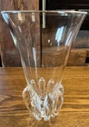 STUNNING VTG STEUBEN Crystal Lotus Vase By GEORGE THOMPSON 10"H SIGNED