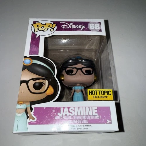 Funko Pop! Disney Jasmine Glasses Nerd Hot Topic Exclusive Princess Vinyl Figure