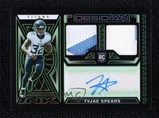 2023 Obsidian Rookie Jersey Ink Green Electric Etch 1/25 Tyjae Spears Auto 12po