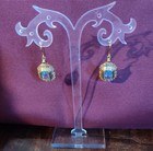 Gorgeous Genuine Blue Topaz Sterling Silver 925 18K over Gold Vermeil Earrings — photo 5