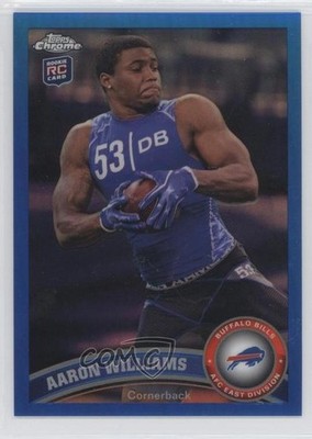 2011 Topps Chrome Blue Refractor 62/199 Aaron Williams #156 9sb