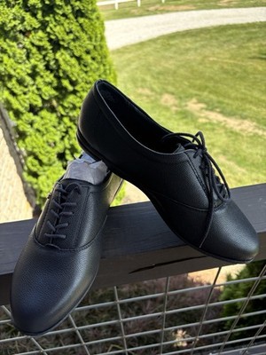 Women s Easy Spirit Motion Black Leather Oxford Shoes Sz 10W Wide