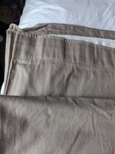 Pair Of Taupe Curtains 86 Inches x 86 Inches (218.5 cm) Cotton Washable