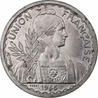 [#481059] French Indochina, 1 Piastre, 1946, Paris, Pattern, Copper-nickel, MS