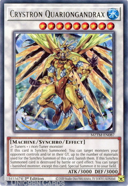 MZTM-EN087 Crystron Quariongandrax : Rare 1st Edition Mint YuGiOh Card