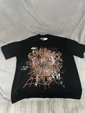 Sp5der x Travis Scott Cactus Jack Airbrush T-Shirt Size : LARGE