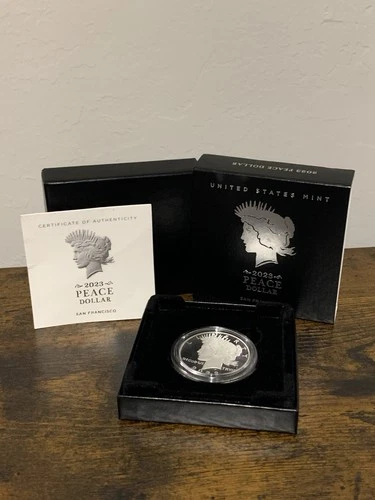 2023-S Proof silver peace Dollar.  US Mint Box And Certificate *