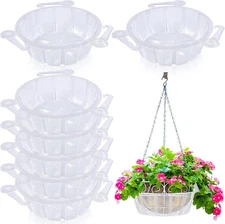 Marsui 20 Pcs Hanging Plant Water Catcher Tray 10 Inch Clear Plastic Plant... 