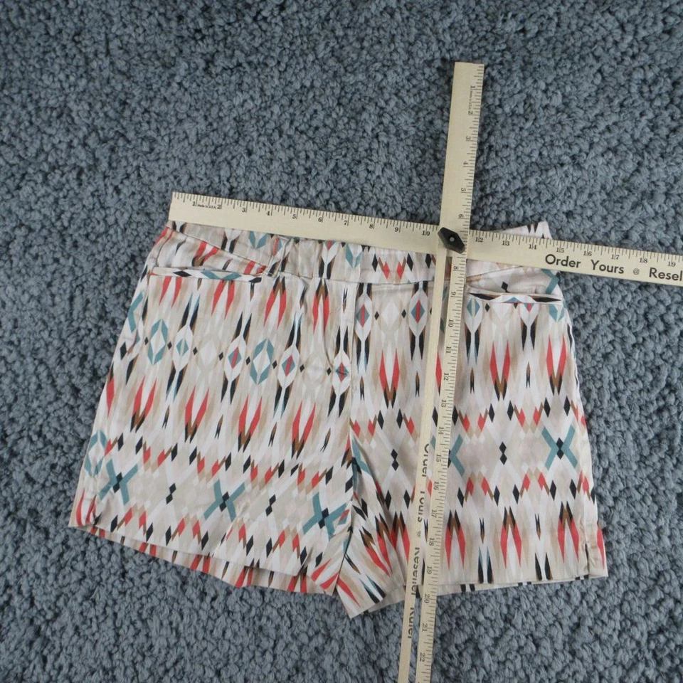 Pantalones Cortos Casa Blanca Mercado Negro Mujer 6 Rosa Azul Geométrico Chino 29x4* Foto 3 de 4