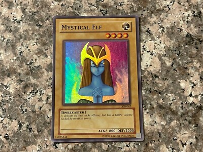 yugioh card mystical elf Yu-Gi-Oh! - (LOB-062) - Legend of Blue Eyes White Dragon - Unlimited Edition but has a terrific defense backed by mystical power YuGiOh Legend of Blue Eyes