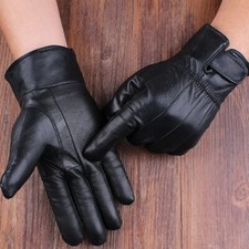 Real Leather Gloves Genuine Leather Black Gloves