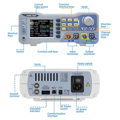 JDS8080/JDS8060 CNC 2CH Dual Channel DDS Function Signal Source Generator