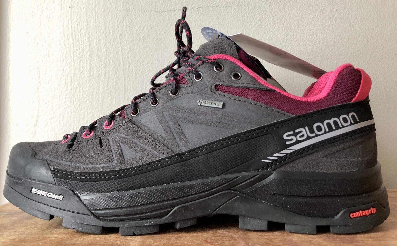 NUOVE scarpe da trekking Salomon X ALP LTR Contragrip Gortex da donna taglia US 8 5 EU 40 2 3