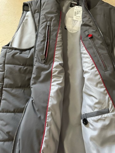 New $4135 Kiton Quilted Stand-Collar Puffer Vest Gilet Gray Size 46 US/58 Eu - Picture 9 of 12