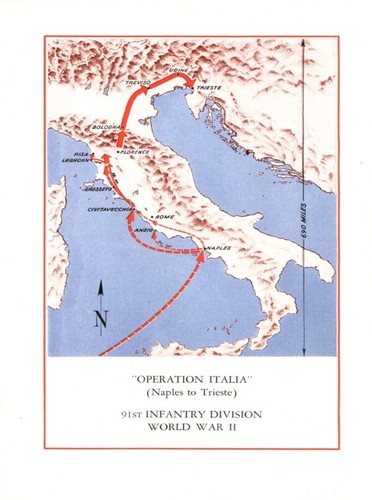 * The 91st Infantry Division in World War II Pantherturm North Africa Italy Arno - Picture 2 of 8