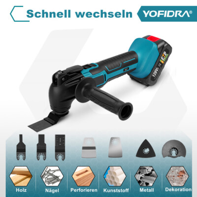  6 Gänge Vibrationssaege Multitool Akku Multifunktionswerkzeug Für Makita18V DE