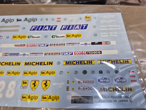 Fujimi 1/20 Scale Ferrari 126CK Plastic Model Kit Transparent Body Specification - Picture 8 of 24