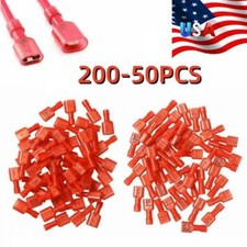 50-200X Nylon Female Male Wire Connectors 22-16AWG Insulated Spade CrimpTerminal