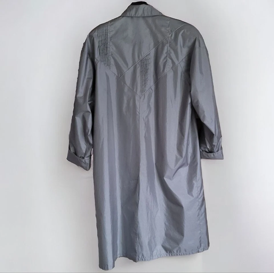 Винтажный J. Галерея качели плащ мягкий металлик серебро SZ США 7/8 средний - Изображение 2 из 4