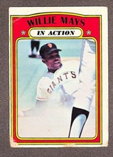 1972 Topps #50 Willie Mays In Action San Francisco Giants HOF