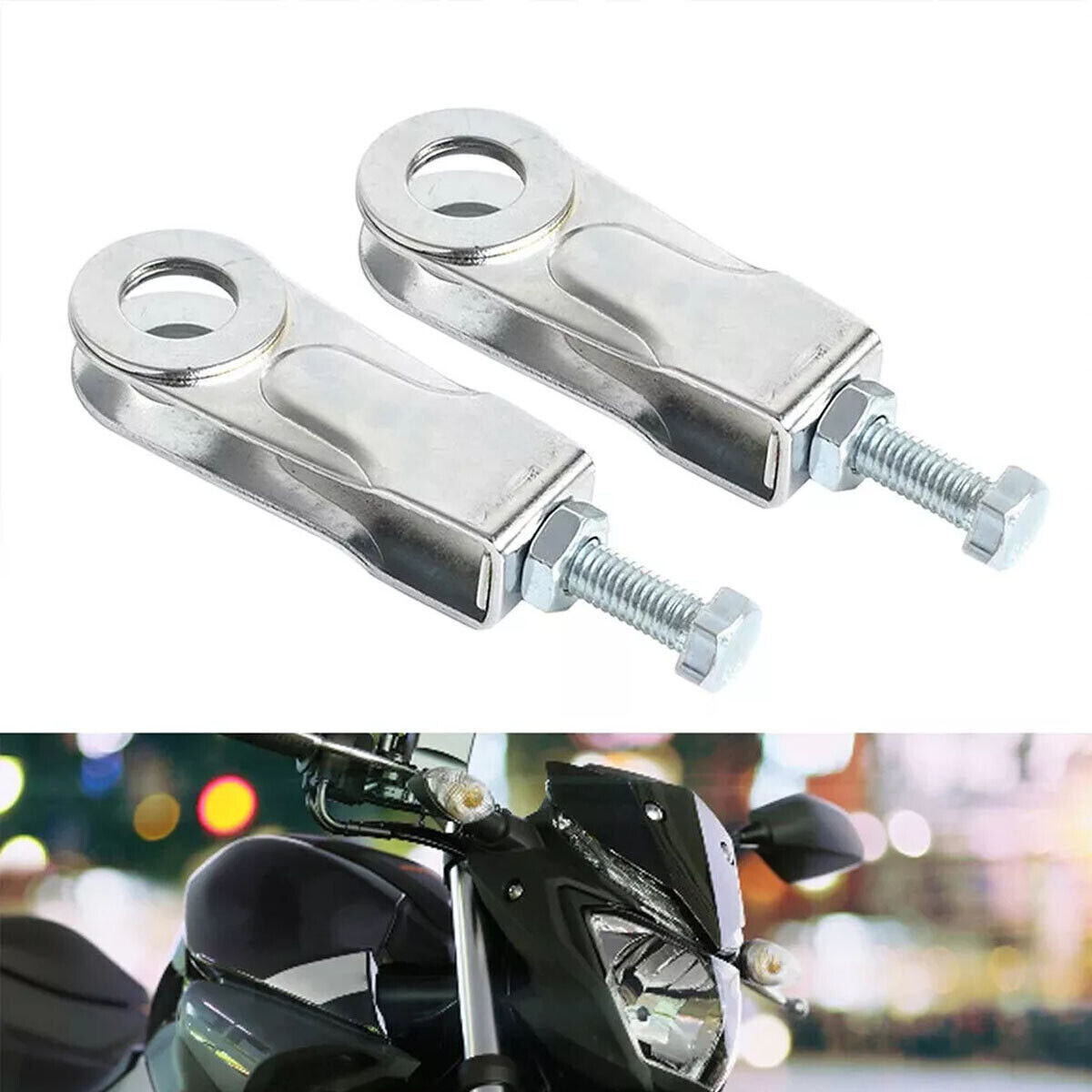 Rear Wheel Chain Adjuster Axle Puller Tensioner 15mm For Yamaha YBR 125 YBR125
