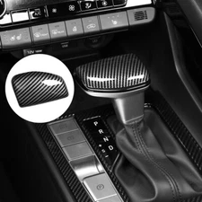 Carbon Fiber Style Car Gear Shift Lever Knob Cover Trim For Hyundai Elantra CN7