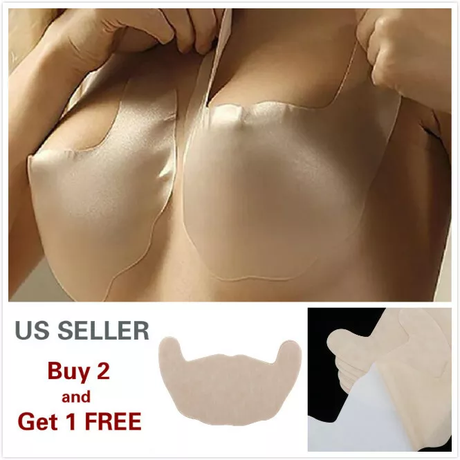 Nude Women Invisible Brassy Tape Breast lift Lifting Bra Silicone Nipple  Cover