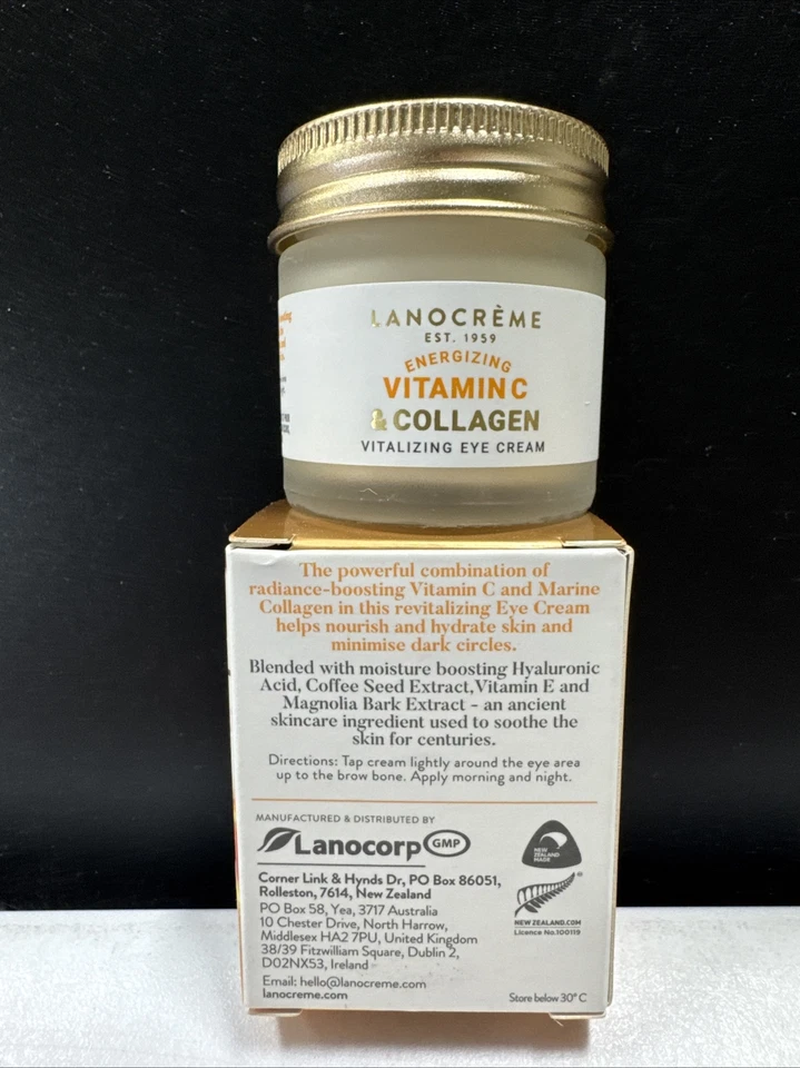 Новый Lanocreme витамин С коллаген оживляющий крем для глаз от морщин - 1 унц - срок годности, 09/13/27+ - Изображение 3 из 4
