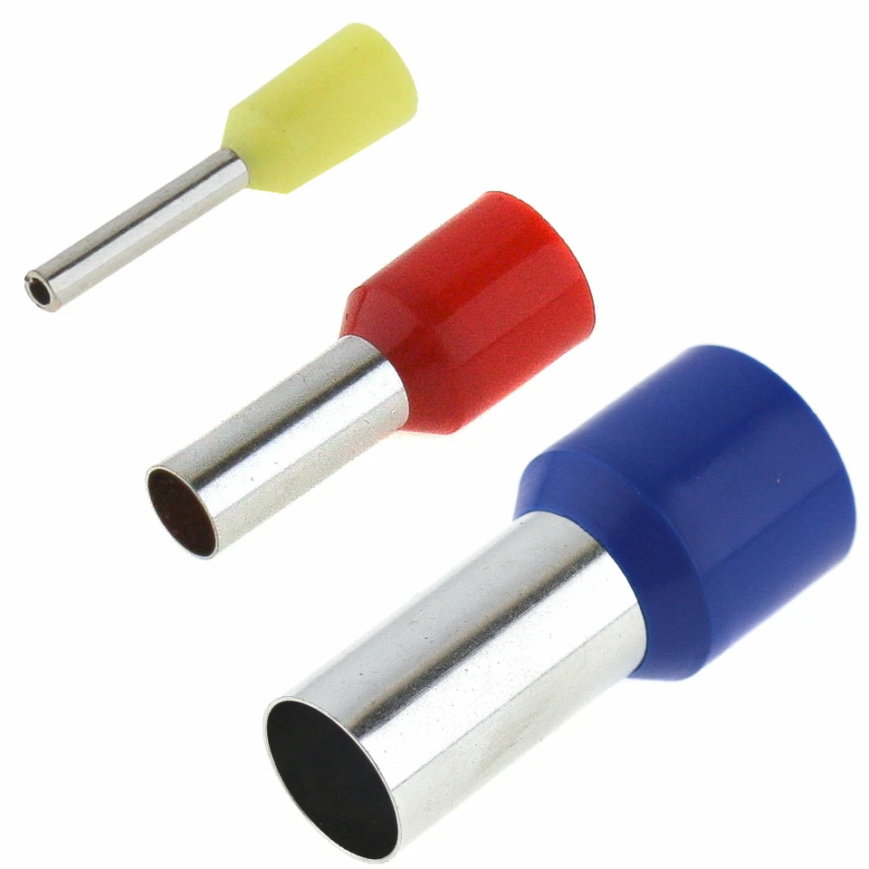 Aderendhülsen isoliert 0,25mm² - 50mm² Querschnitt Kabel Endhülsen