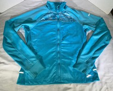 Brooks Women s Medium Infiniti Track Running Jacket Aqua Diva Print Shelter Tech