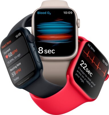 Apple Watch Series 8 GPS 41/45mm Midnight Starlight Red Silver M/L 