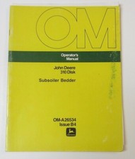 John Deere Operators Manual 310 Disk