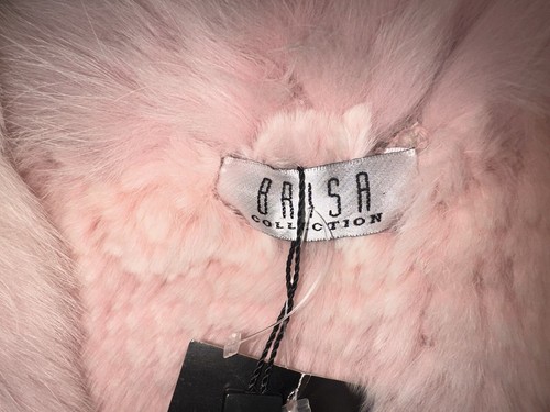 Brisa Collection Pink Rabbit & Fox Hair Wrap/Shawl. NWT - Picture 2 of 7